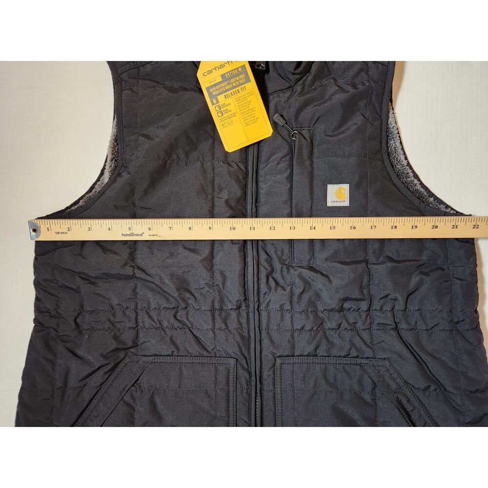 Carhartt Rain Defender Sherpa‑Lined Vest Women’s Medium Black - Picture 3 of 10